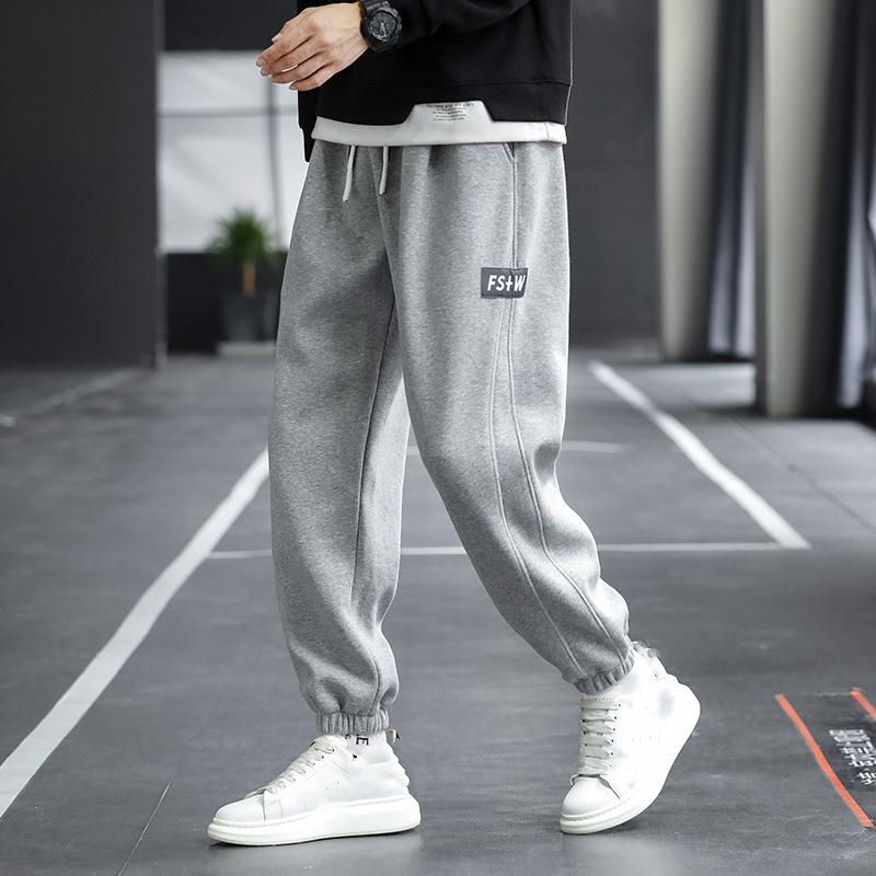 Herren Übergröße Lauf-Fitnesshose Jogginghose Locker Buchstabenaufdruck Jogginghose Lässige Bequeme Lange Hose S