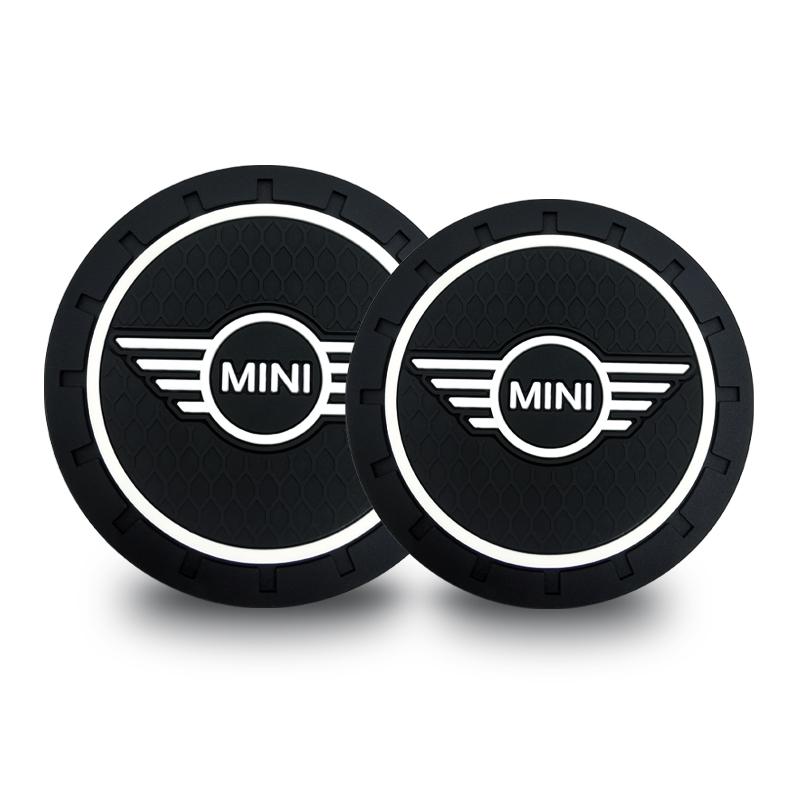 Auto Becheruntersetzer Rutschfest Flaschenhalter Untersetzer Autozubehör Für BMW Mini Cooper F54 F55 F56 R56 R60 SONE Roadster Clubman Coupé 2Pcs
