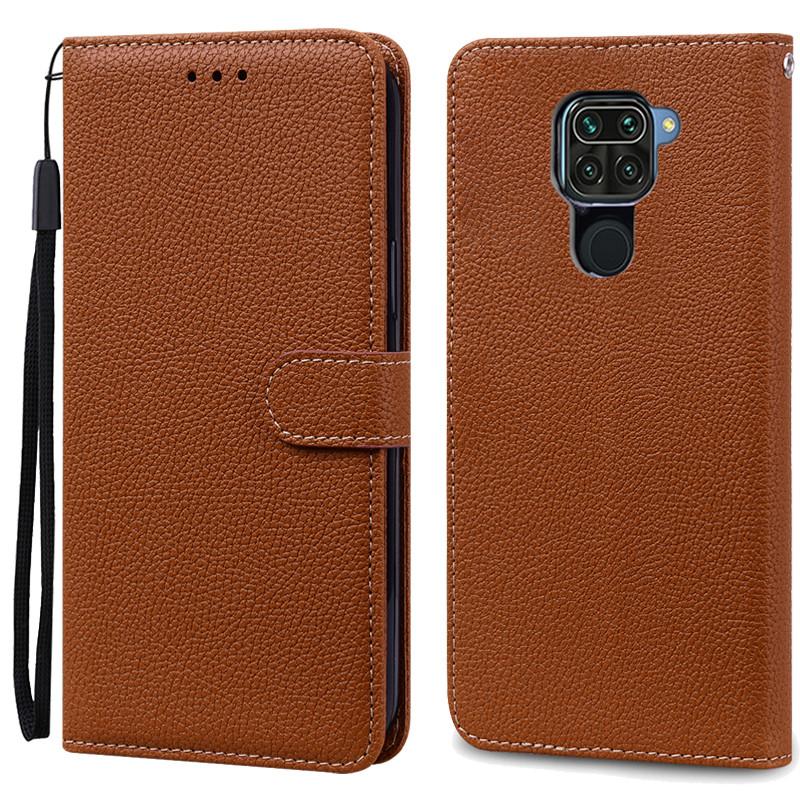 Für Redmi Note 9 Hülle Weiche TPU Leder Brieftasche Handyhülle Für Xiaomi Redmi Note 9 Note9 Hülle Flip Fundas Für Redmi Note 9 Hülle For Redmi Note 9 braun