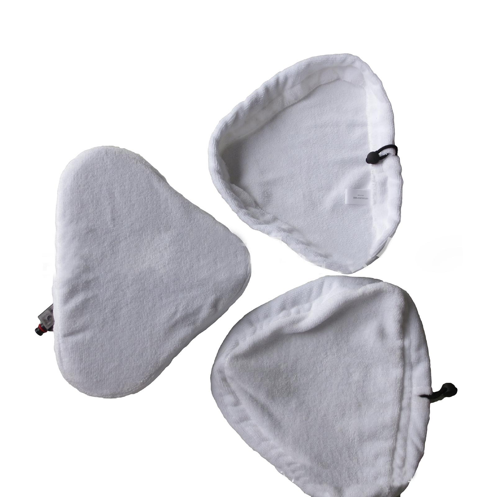 Ersatzpads für Dampfreiniger, wiederverwendbar, waschbar, dreieckig, Mikrofaser, Mopp-Pad für Teppiche und Hartholz