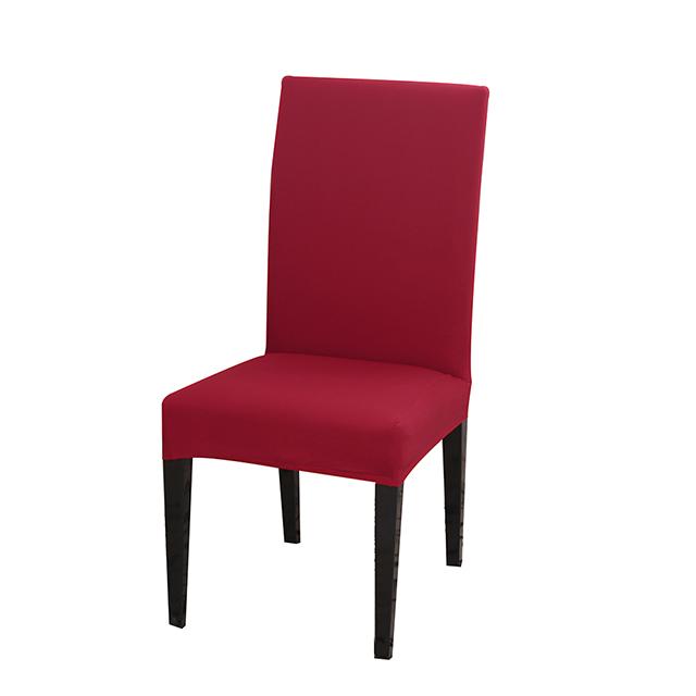 24-Farben-Stuhlbezug, Spandex-Stretch, elastische Schonbezüge, einfarbige Stuhlhussen für Esszimmer, Küche, Hochzeit, Bankett, Hotel universal sizes rot