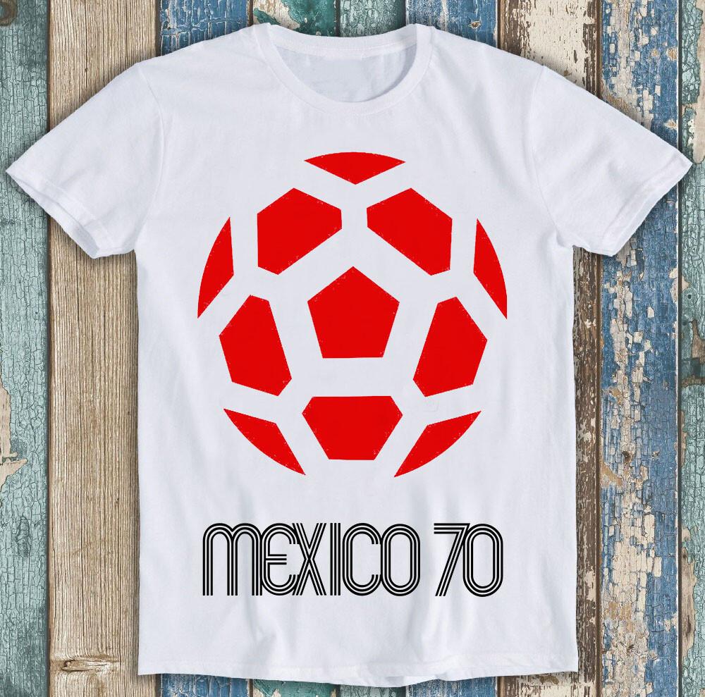 Mexiko 70 Fußball-Weltmeisterschaft 80er 90er Fußball-Top Brasilien Geschenk T-Shirt M1524 2XL