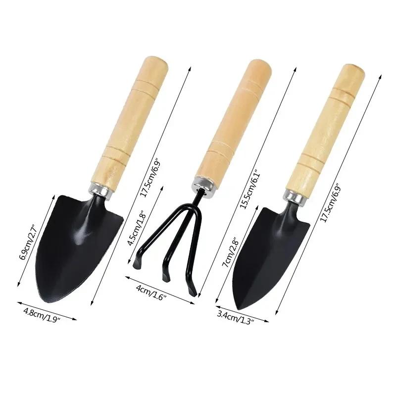 3 Teile/satz Mini Garten Werkzeug Set Für Garten Pflanzen Blumentopf Kaktus Gemüse Graben Jäten Indoor Kleine Pflanzen Garten Werkzeuge beige