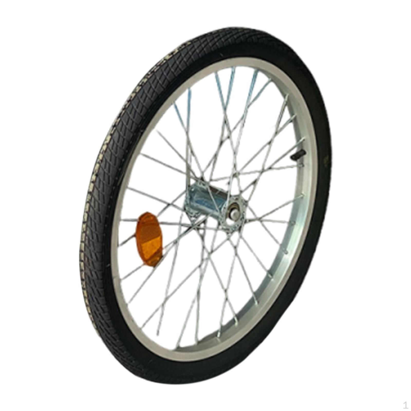 Fahrradanhänger Rad Ersatz Schwerlast Sport Radfahren Outdoor Leichtgewichtige Unterstützung Ersatzrad Fahrradanhänger Komponente, 20 inch