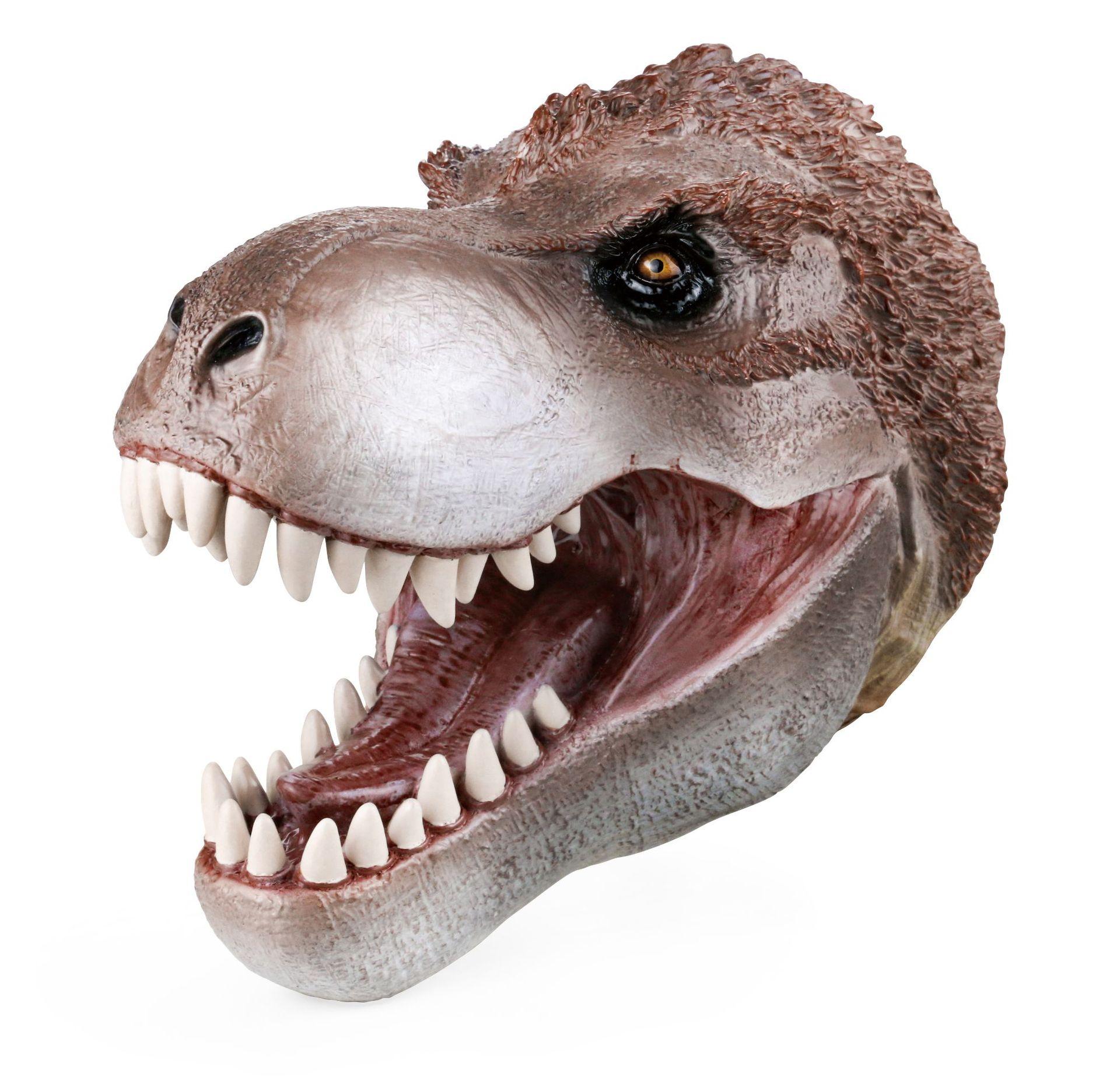 Weiche Vinyl-Gummi-Tierkopf-Handpuppen-Figuren Spielzeug Handschuhe Modell Geschenk Dinosaurier-Handpuppen-Spielzeug Für Halloween Spielzeug gray
