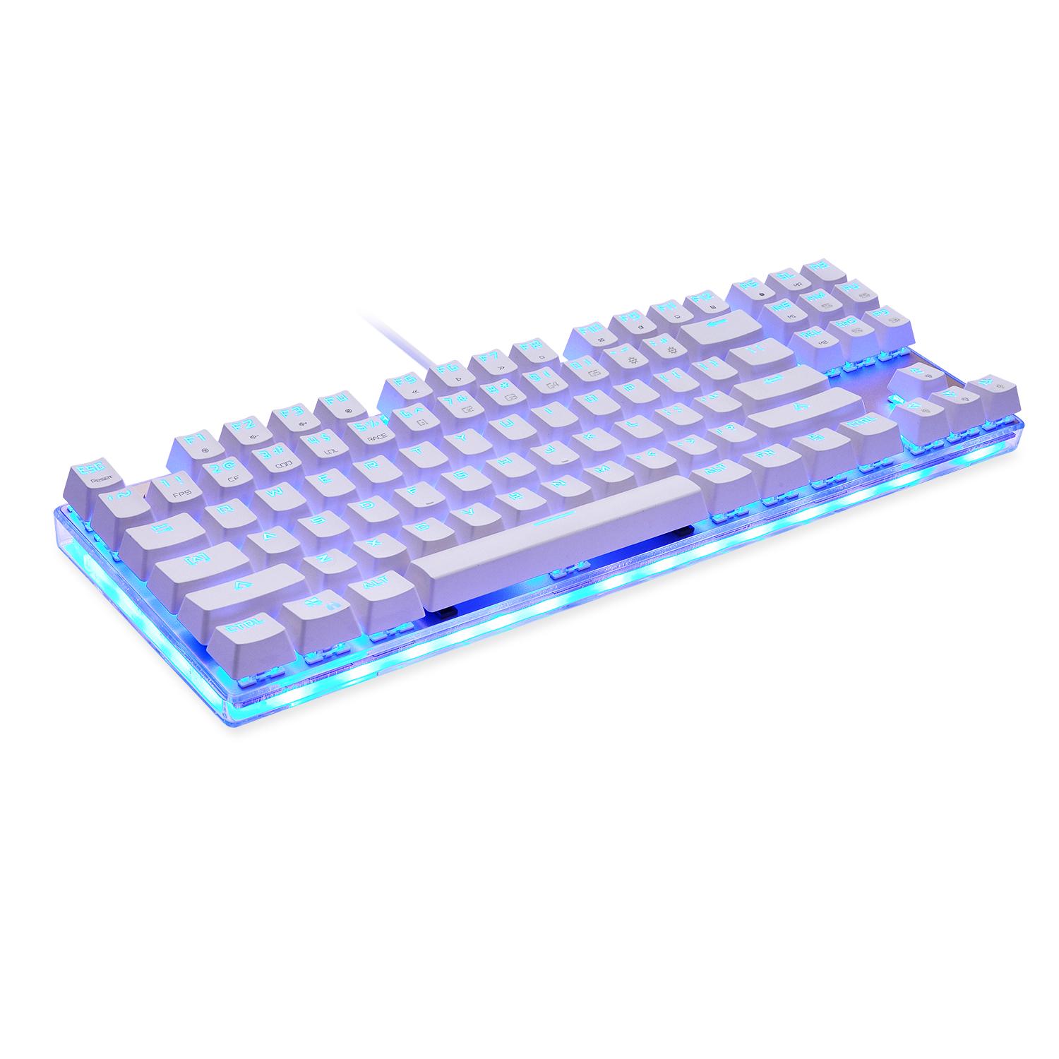 MOTOSPEED K87S Mechanische Tastatur Gaming-Tastatur USB-Kabel-Gaming-Tastatur Angepasste LED RGB Blue Switch