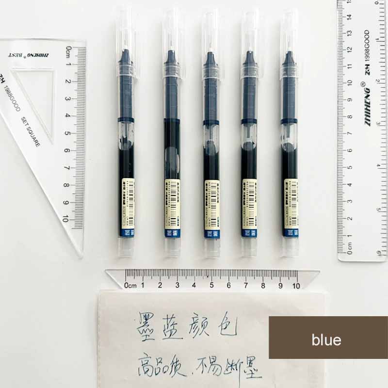 0,5 mm Schnelltrocknend Große Kapazität Glatte Rollerballstifte Gelstift Nadelspitze Feine Linie Schreiben Schul- & Bürobedarf 5pcs dunkelblaue