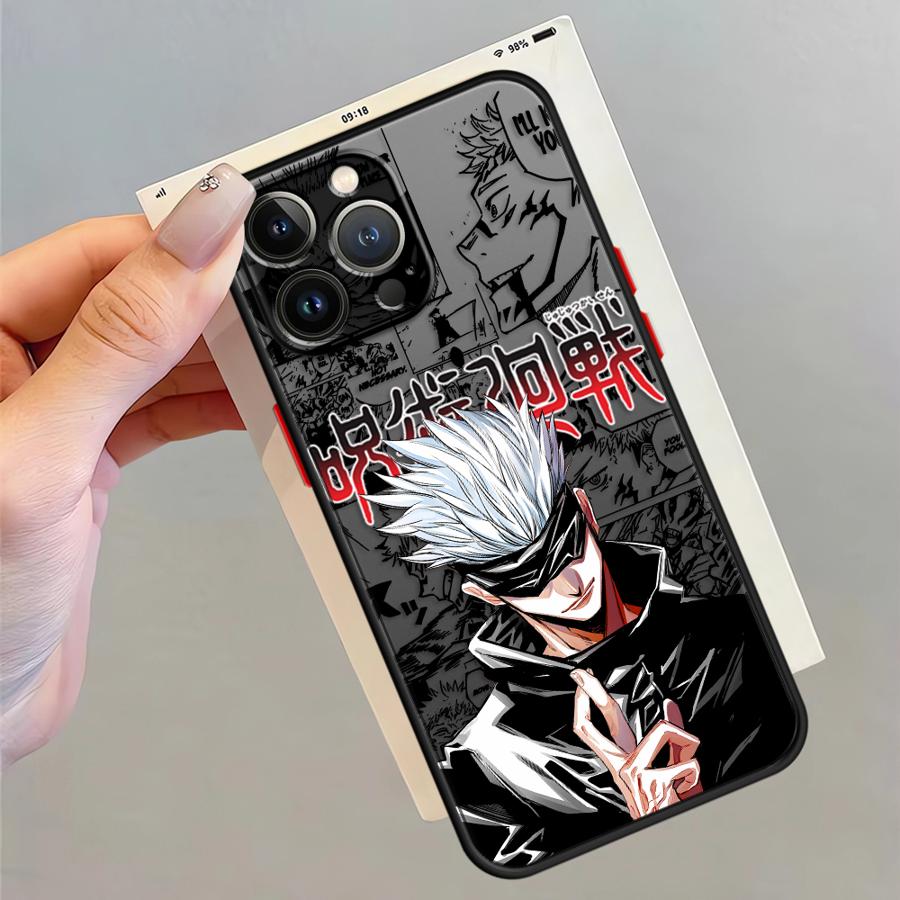 Hülle für iPhone 17 Pro Max 13 Mini 14 12 7 8 SE 11 XS XR 16 Plus 15 Air Funda Rückseite Handyhülle Anime Jujutsu Kaisen iPhone 14 Plus