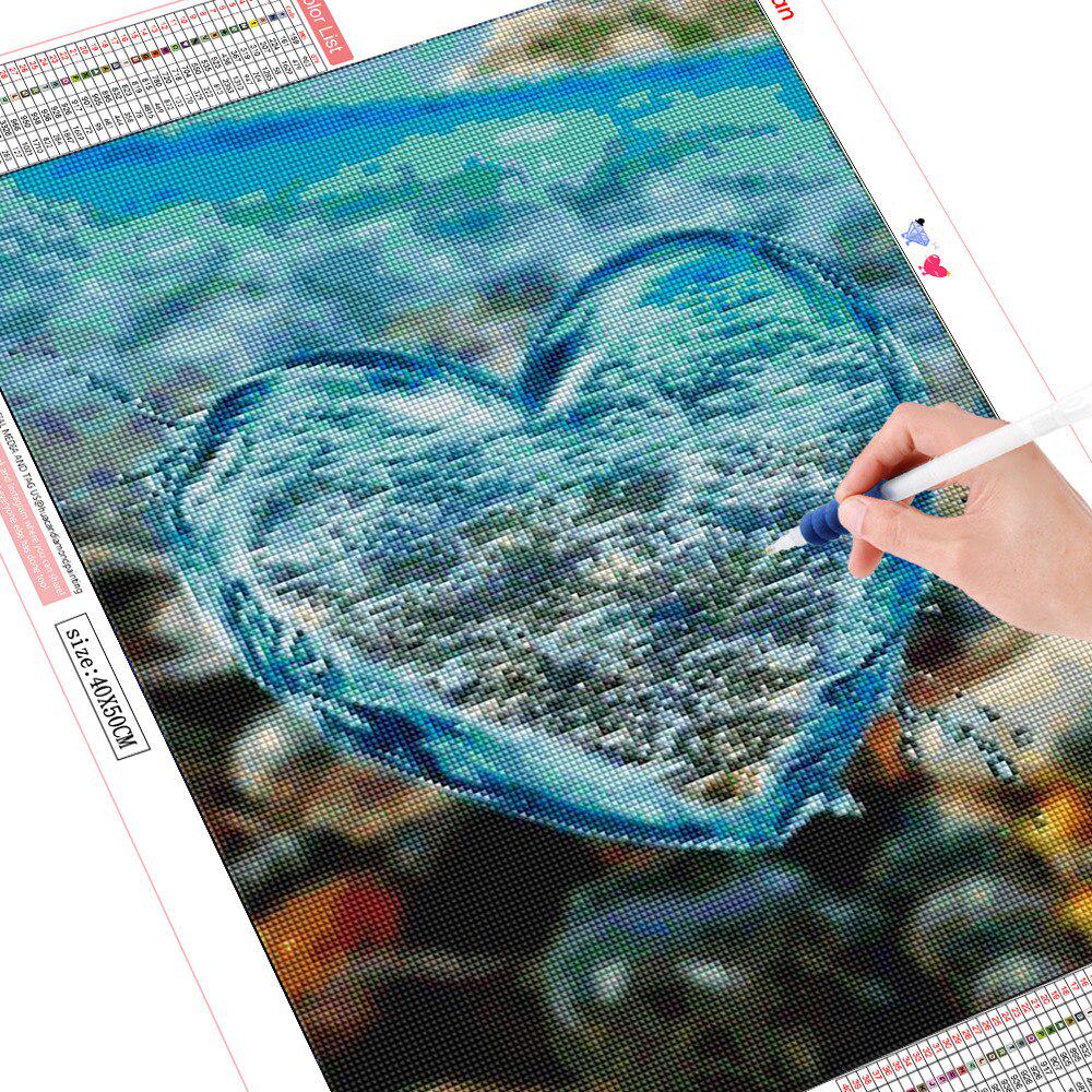 5d Diamant Malerei Kit Herz Diamant Stickerei Scenic Diamant Mosaik Strass Bild 20X30
