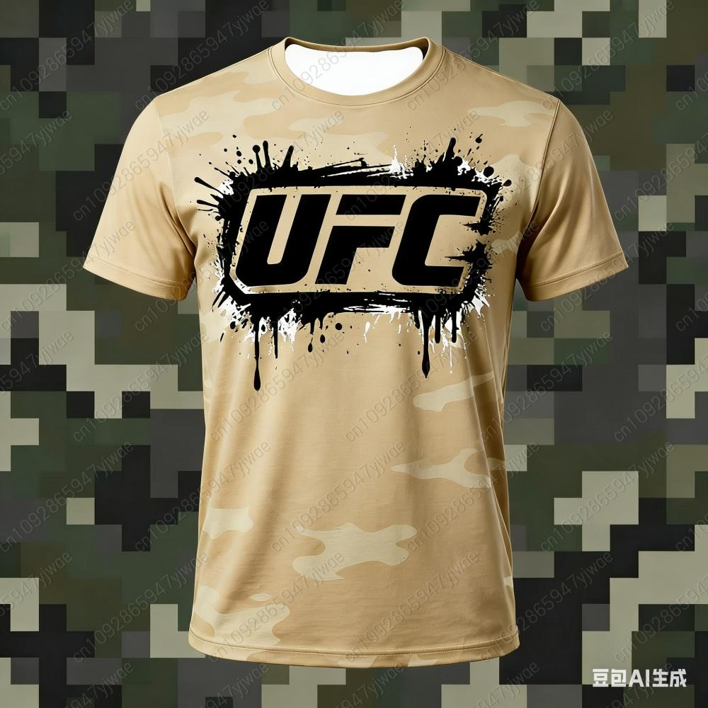 2026 Neues Heißverkauf UFC Boxkampf Verfolger T-Shirt Für Sommer Übergroß Atmungsaktiv Kurzarm Shirt Top XXXL
