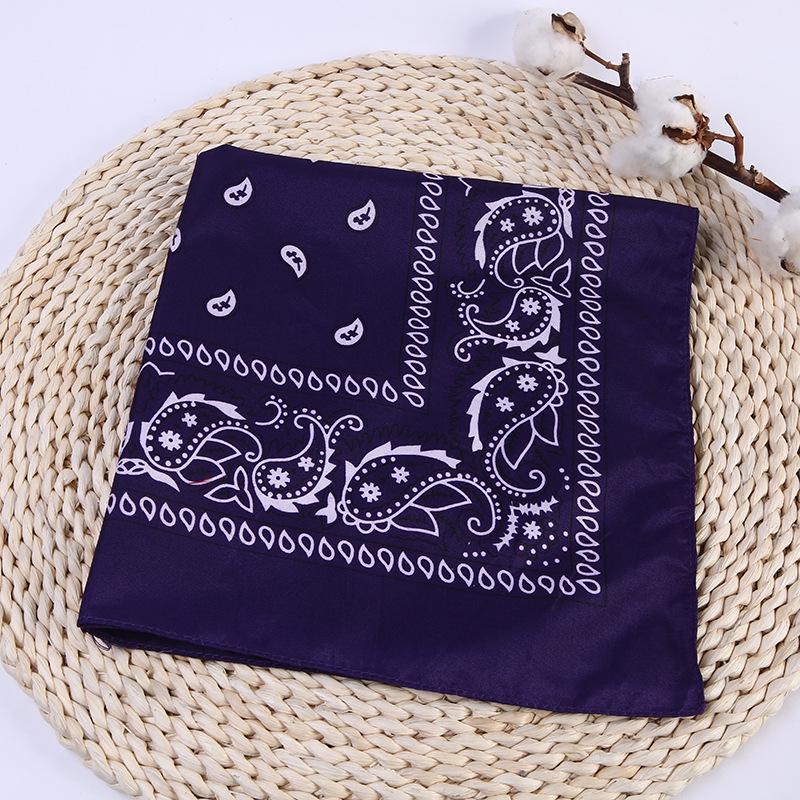 Neue Mode Hip Hop Baumwolle Bandana Square Schal Schwarz Rot Stirnband Gedruckt für Jungen/Mädchen navy blau