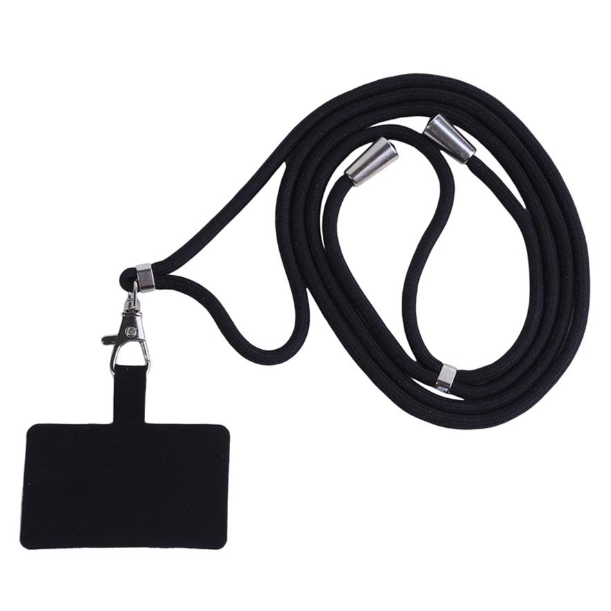 Home Supplies Handy-Clip-Umhängeband, Anti-Verlust-Lanyard, Outdoor-Reise-Handy-Kartenhalter-Lanyard schwarz