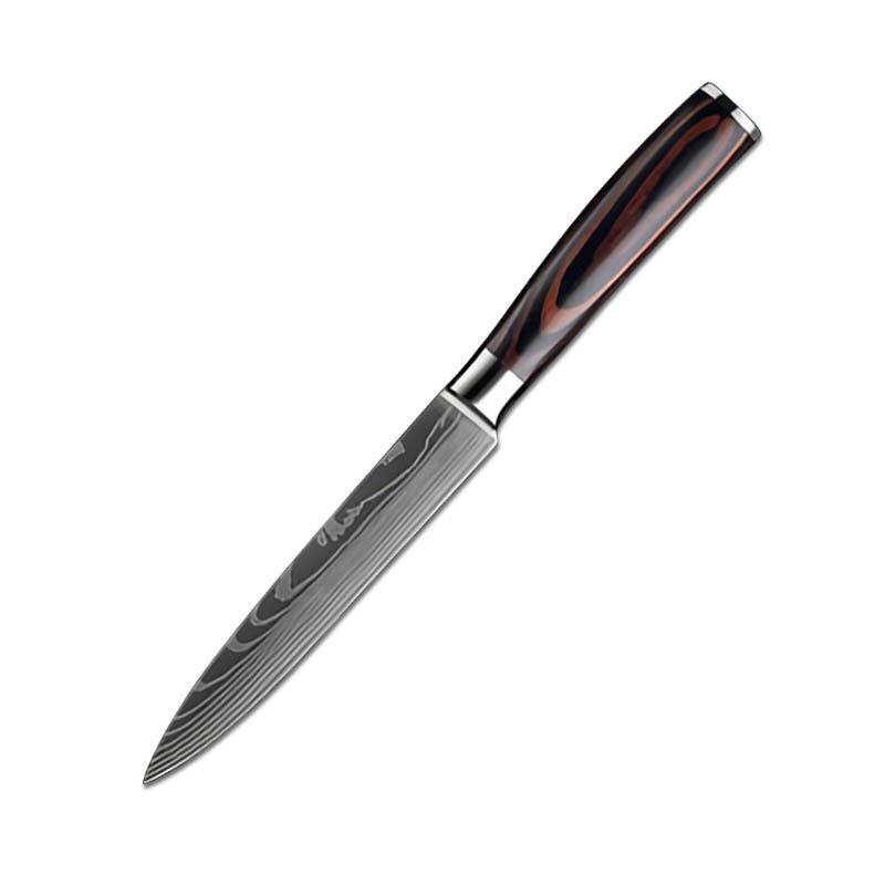 Küchenmesser aus Edelstahl mit Laser-Damaszener-Griff, professionelles Kochmesser, Santokumesser, Mehrzweck-Küchenzubehör zum Schneiden von Fleisch und Gemüse style2