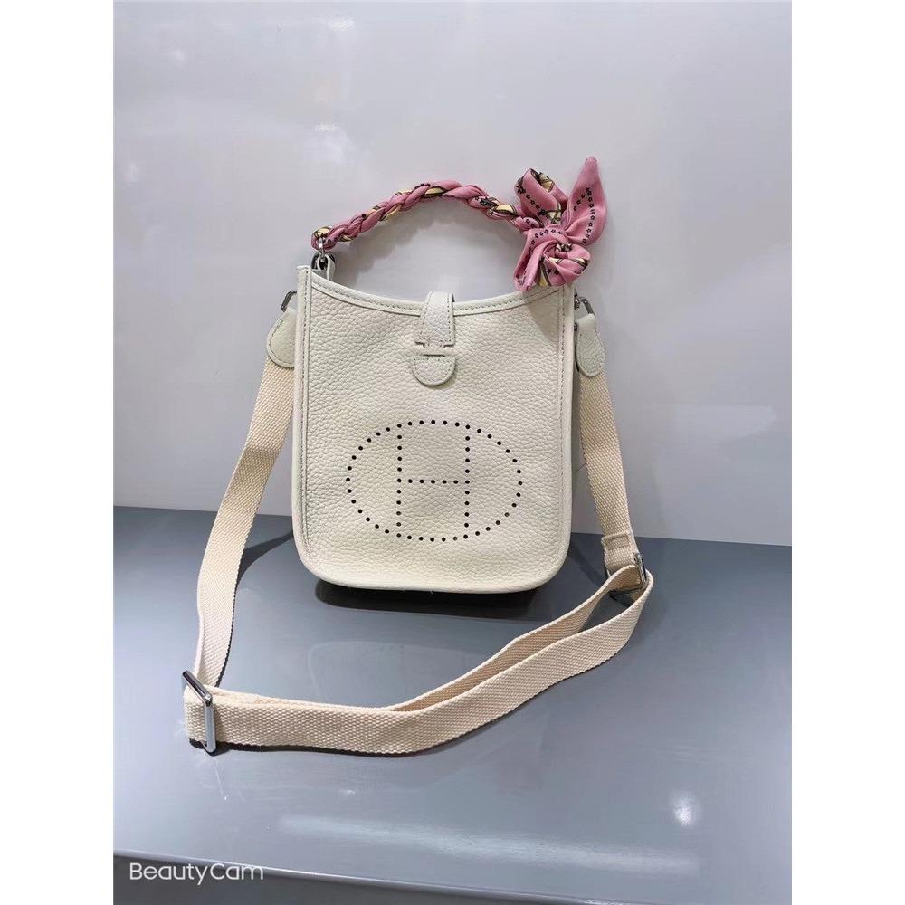 Neue Mode Oberleder Rindsleder Hohl Perforiert Mode Lässig Damen Tasche Ein Schulter Crossbody Damen Tasche Medium size 25cm elfenbein