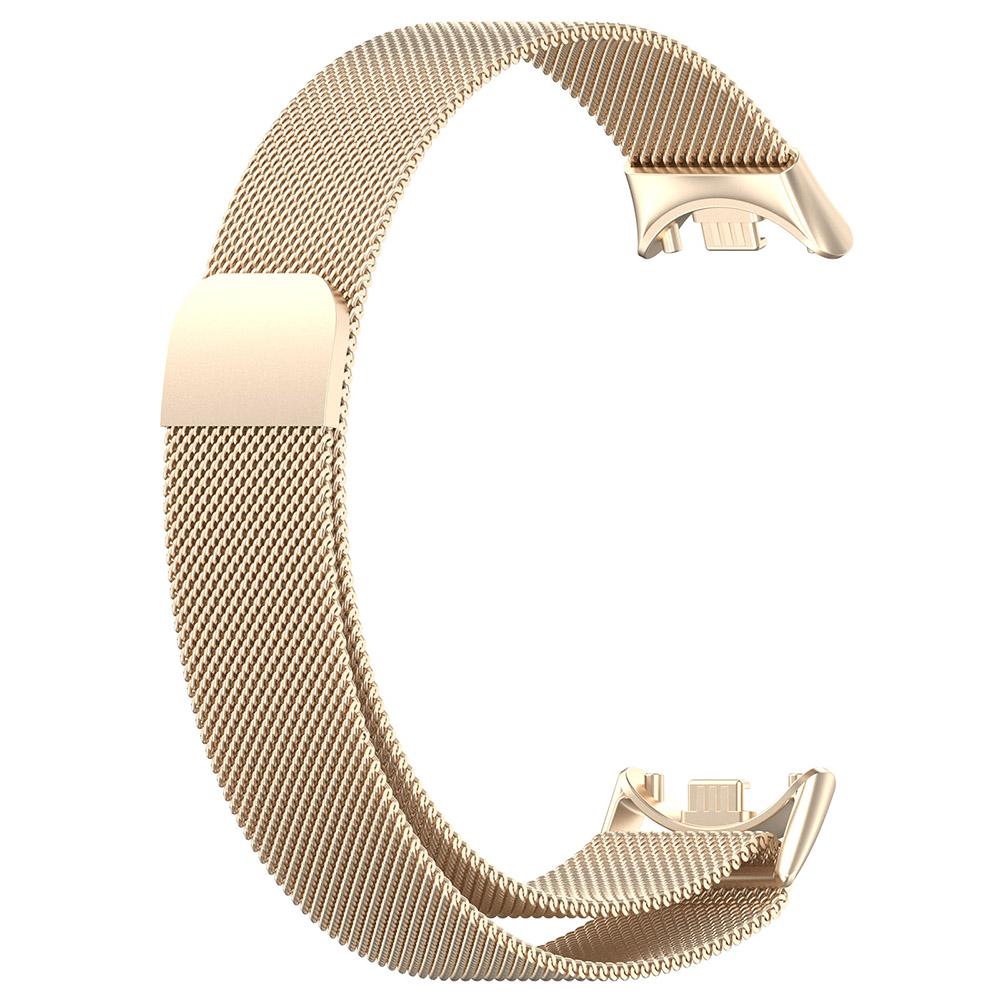 Milanaise-Loop-Band für Xiaomi Mi Band 8, Edelstahl-Mesh-Armband, Armband Xiaomi Mi Band 8 champagner