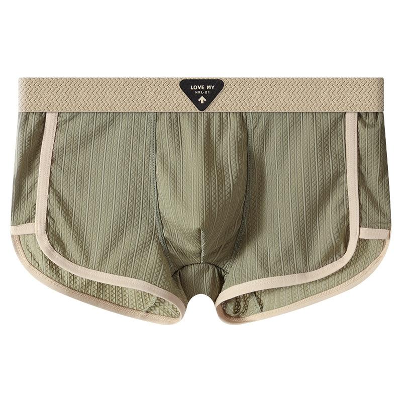 Gestreifte Boxer Herren Unterwäsche Atmungsaktiv Herren Boxershorts Cuecas Masculinas Boxershorts Herren Slips Größe 3XL 2XL grün