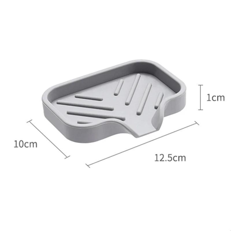 Küche lagerung rack spüle silikon tablett mit drain seife schwamm lagerung rack arbeitsplatte spüle wischen seife lagerung bequem fo white
