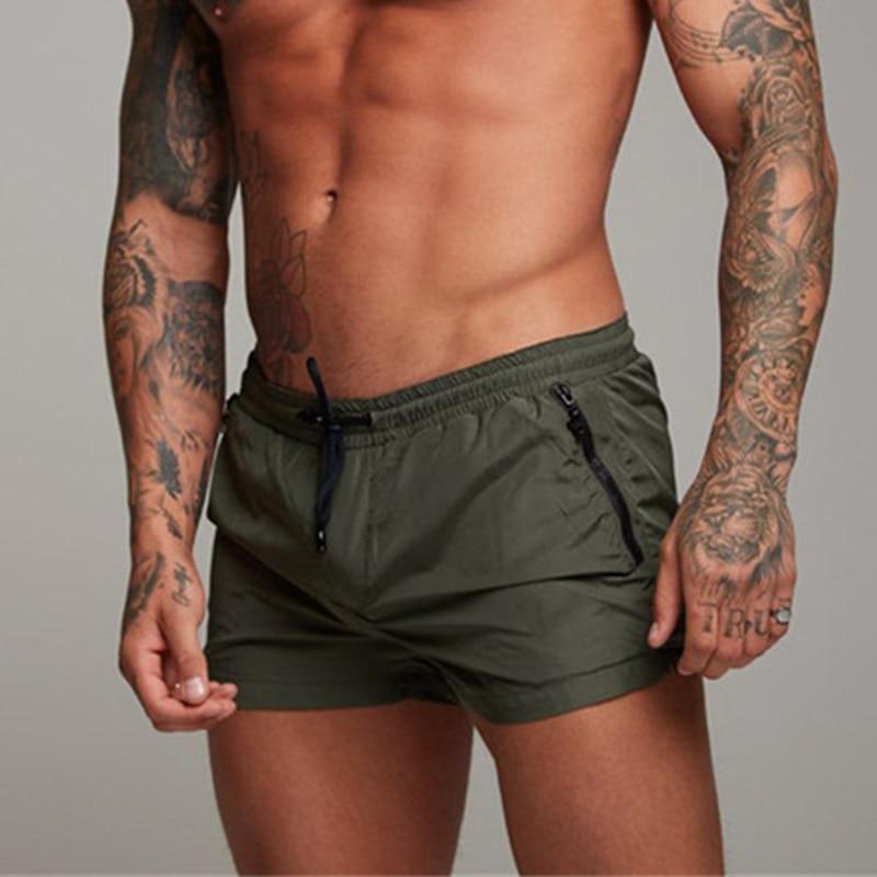 Herren Badeanzug Sexy Bademode Herren Badeshorts Herren Slips Strandshorts Sportanzüge Surfboardshorts Herren Badehose L armee grüne