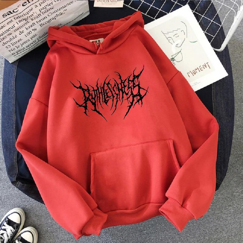 Hip Hop männer Hoodies Winter Gothic Langarm Mit Kapuze Sweatshirt Harajuku Streetwear Übergroßen Frauen Hoodies Y2K Kleidung XL rot