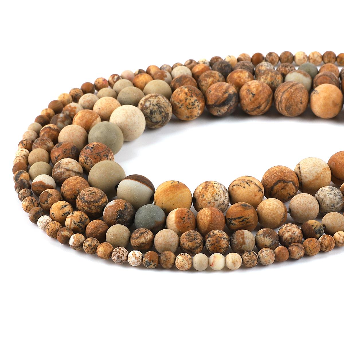 Natursteinperlen Runde Perlen für DIY Schmuckherstellung Armband Halskette Fußkettchen 8mm 48pcs sonnenstrahl