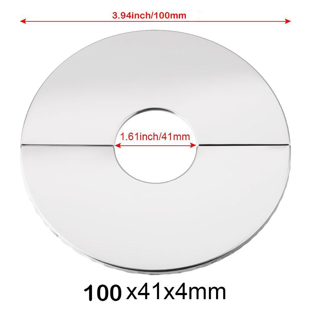 Chrom-Edelstahl-Wasserhahn-dekorative Abdeckung, Wasserhahn-Zubehör, Wasserhahn-Dekor, Rohr-Wandabdeckungen 100x41x4mm