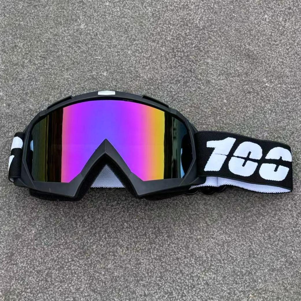 100 Offroad-Brille Motocross-Brille Motorrad-Sonnenbrille Mann MTB ATV Maske Winddichter Schutz Skifahren Radfahren Rennbrille purple