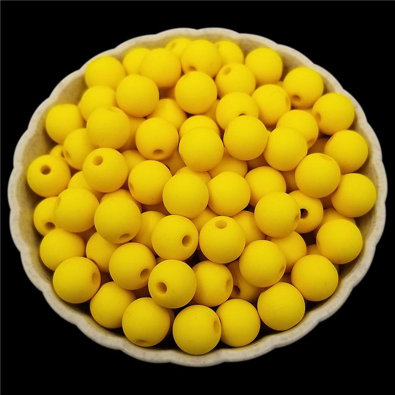 100 Stück 8 mm DIY-Perlen, einfarbig, große Acryl-Mattperlen, Farbe, mehrfarbig, Acryl, matte Perlen, lose Perlen, Sammelalbum, Dekoration, Basteln, Basteln
