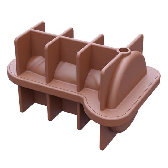 Eiswürfelform Antihaftend Lebensmittelqualität DIY Silikon Kreative Penisform Whiskey Eisballform Tablett Haushaltswaren hellbraune