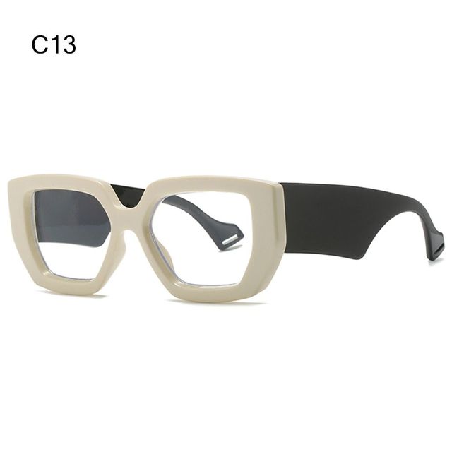 Übergroße Dicke Rahmen Blau Licht Gläser Retro Für Frauen Männer Mode Schwarze Brille Quadratische Computer Brillen Brille