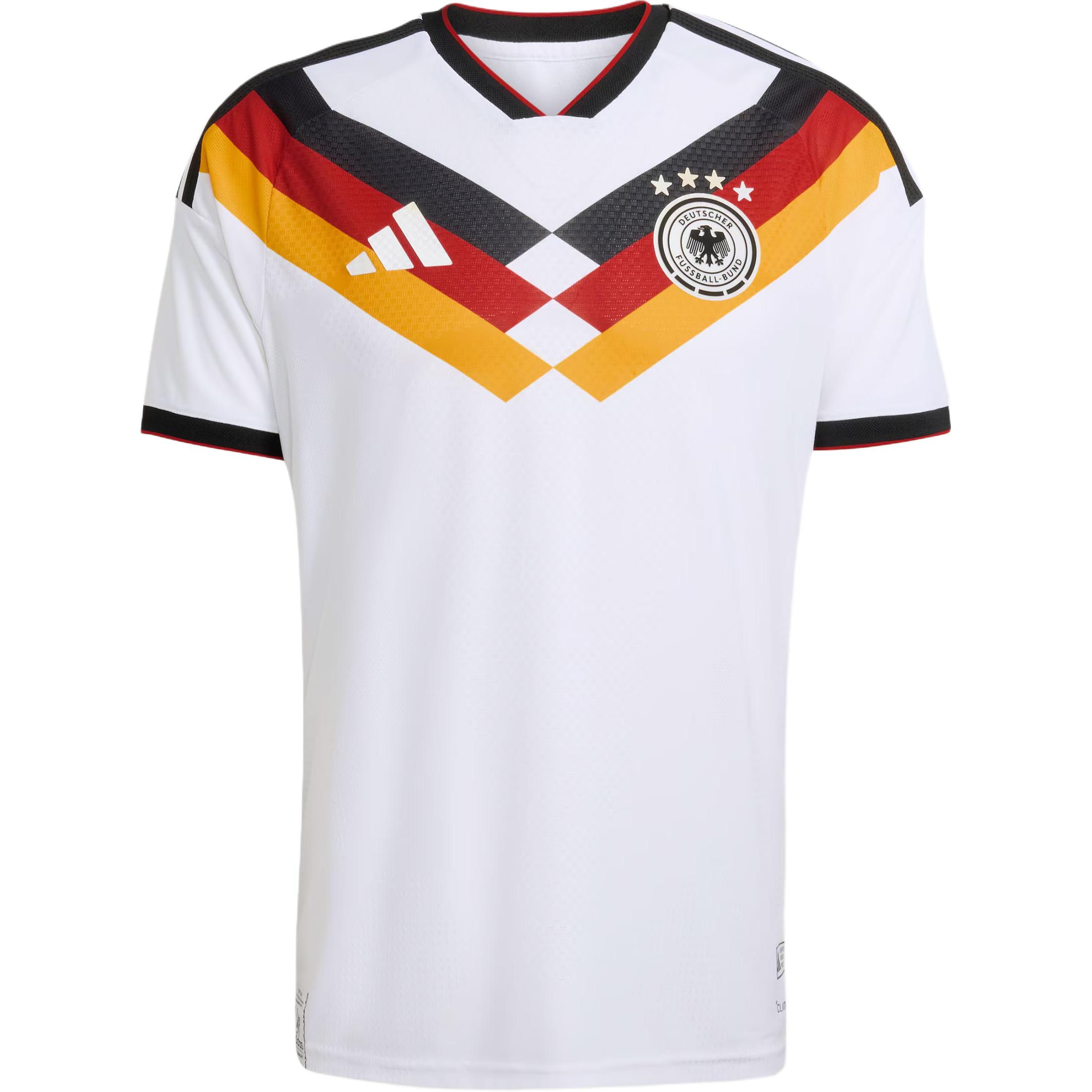 Adidas Deutschland FW25 Heim Authentic Trikot Weltmeisterschaft 26 Saison Spielerversion Schnelltrocknend Slim Fit Kurzarm Fußballtrikot Unisex Trikot JN2066 5XL