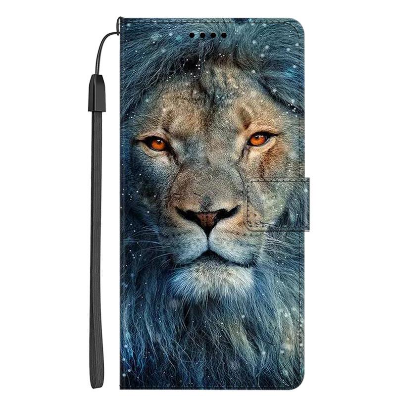 Leder Klapphülle Für Samsung Galaxy A37 A57 5G Handy Vollabdeckung Brieftasche Buch Funda Tasche Für Samsung A57 SamsungA57 Katze Wolf funda Samsung A37 5G gray