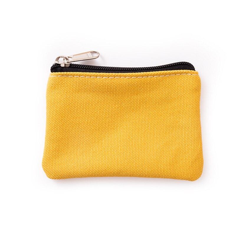 Einfarbig Leinwand Baumwolle Münze Brieftasche Tasche DIY Plain Zipper Münze Schlüssel Tasche Geld Tasche Reine Frauen Männer Geldbörse kleine Kind Tasche
