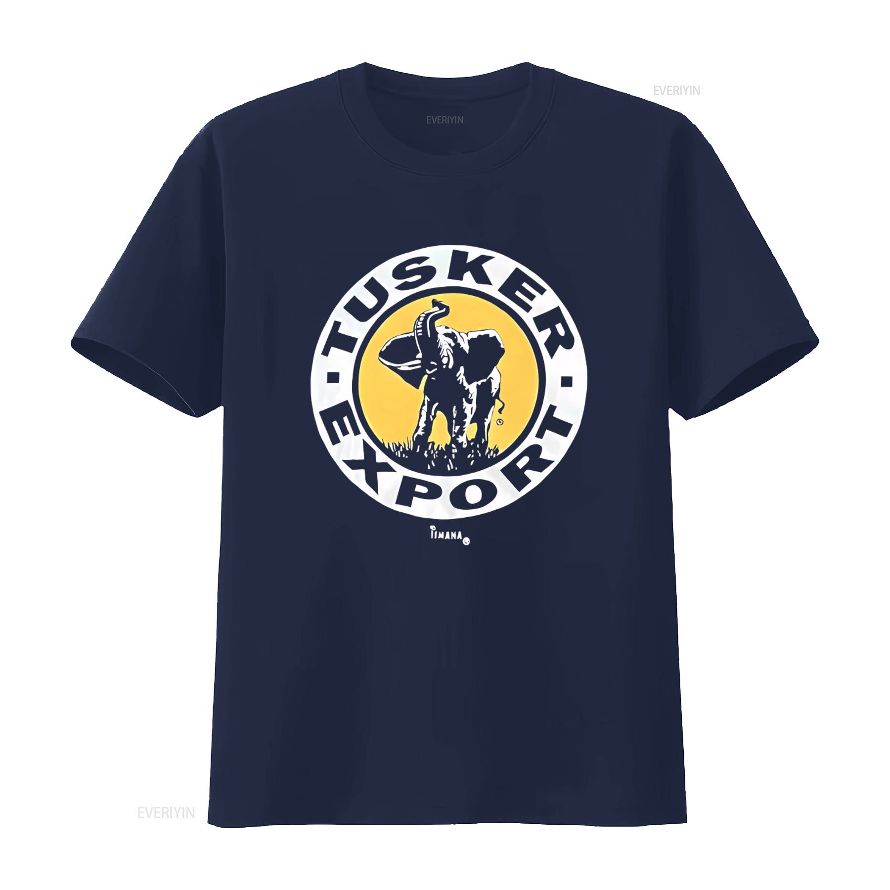 Vintage 90er Tusker Export Bier Alkohol Elefant Kenia Schwarzes T-Shirt Größe XL vintage Gewaschen Leicht Atmungsaktiv Designerkleidung L gray