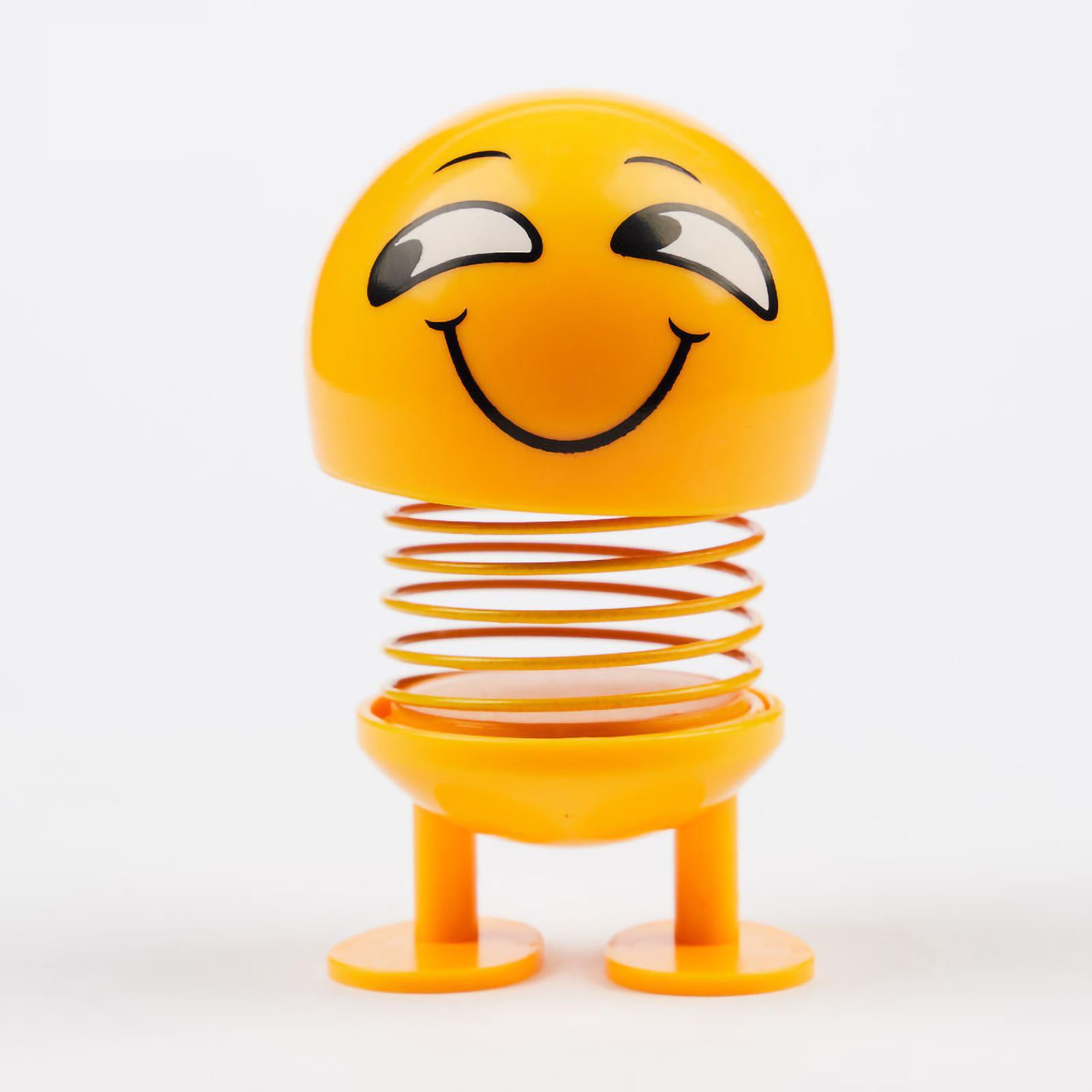 Feder-Wackelkopf-Spielzeug, süßes Gesicht, Auto-Emotionspuppe, Innendekoration für das Armaturenbrett des Autos Nr. 14