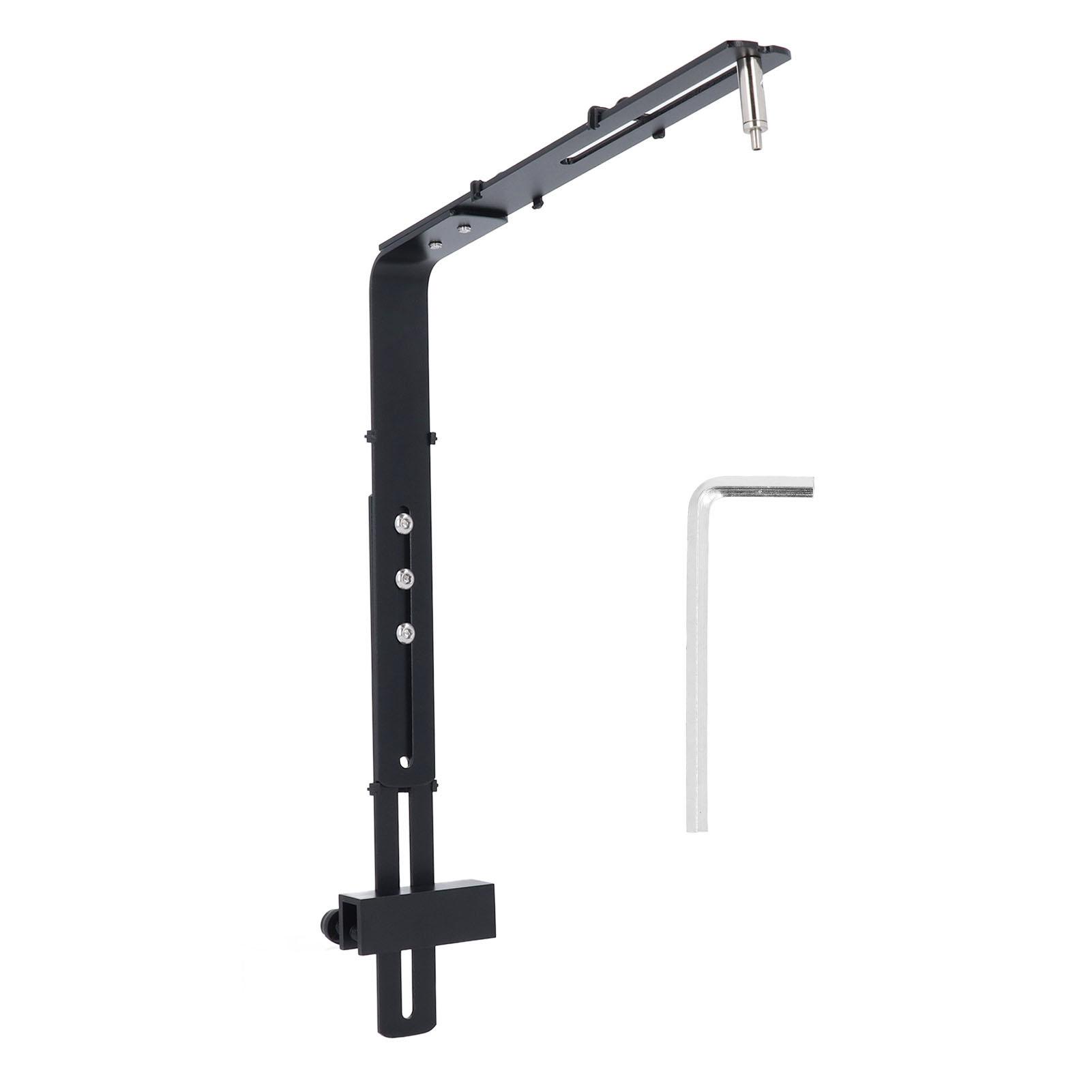 Aquarienleuchtenhalterung Aluminiumlegierung Professionell Höhenverstellbar Aquarium Lampenständer Kit für schwarz