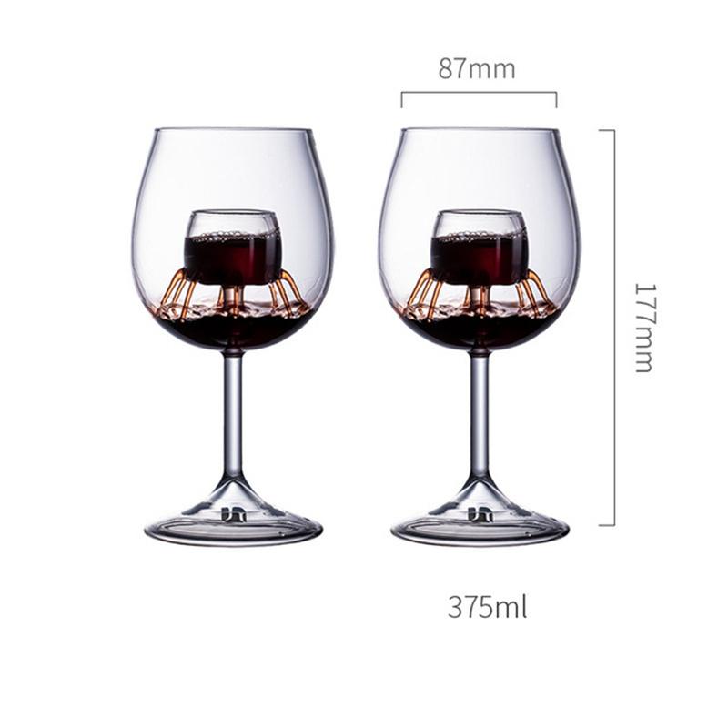 Blei freies Glas Wein Set, Rotwein Glas, Haushalt Große Kapazität Kelch, Fußloses Glas, Trauben Sektglas, 520ml