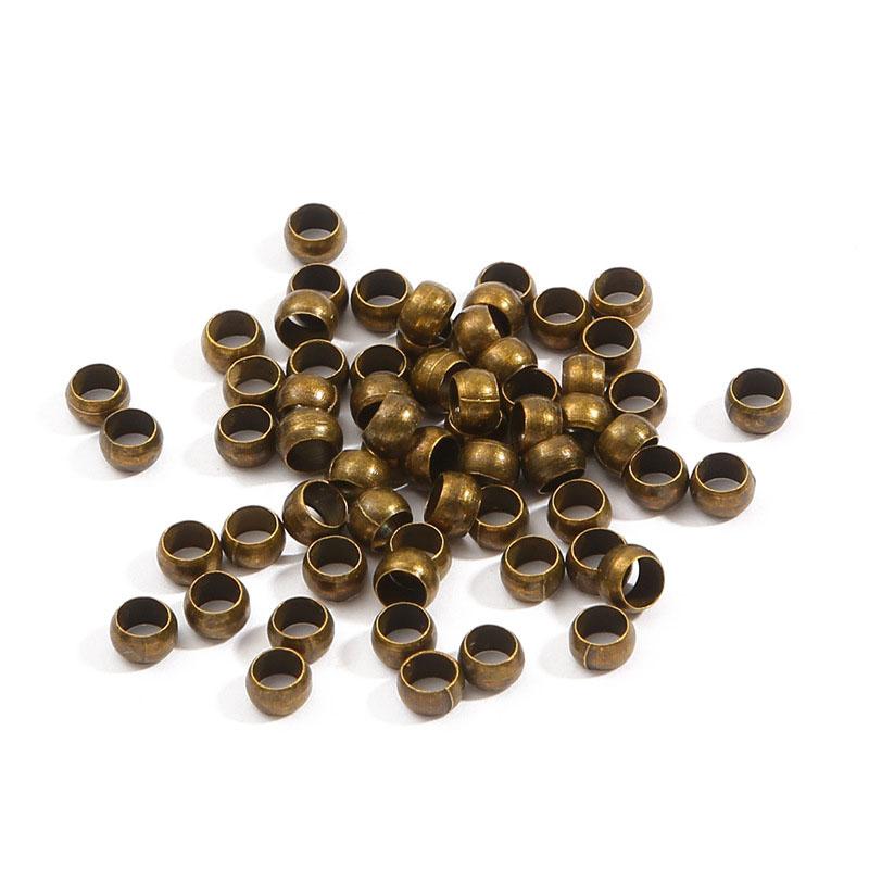 Kreative Stopper Ball Beliebte Erkenntnisse Schmuck Liefert Kupfer Crimp End Perlen Spacer Perlen Hohe Qualität Dia 1,5-4mm Schmuck Machen 100-500 teile/los 1.5mm 500PCS/Pack bronze