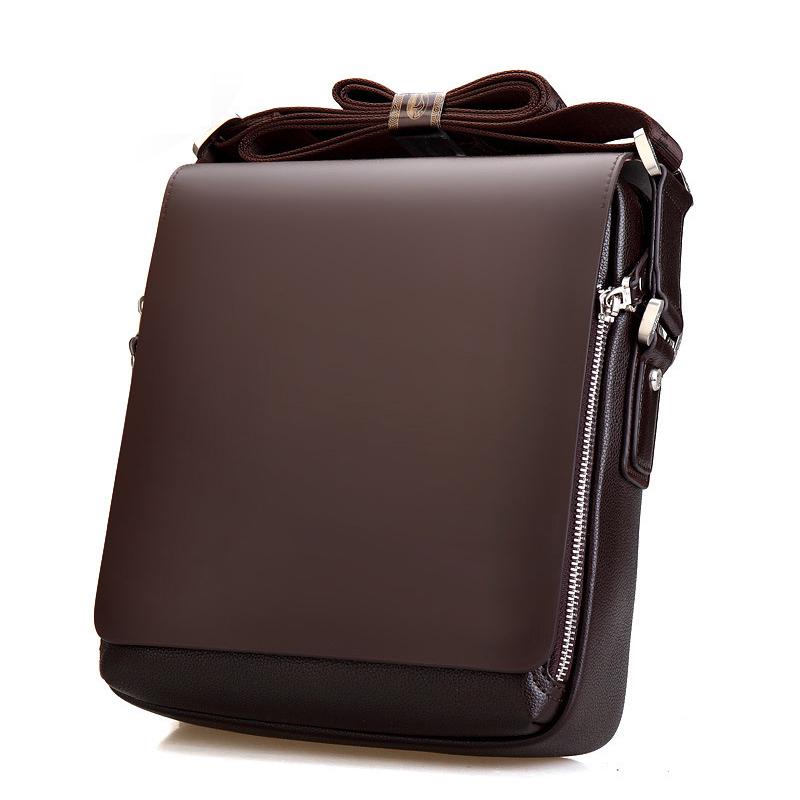 Herren Messenger Bag Luxus Handtaschen Männertaschen Leder Business Herren Umhängetaschen Umhängetasche Bigger braun