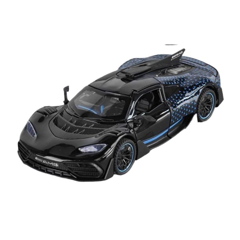 1/32 Mercedes-Benz ONE AMG Supercar Legierung Automodell Sound und Licht Kinderspielzeug Sammlerstücke Geburtstagsgeschenk schwarz