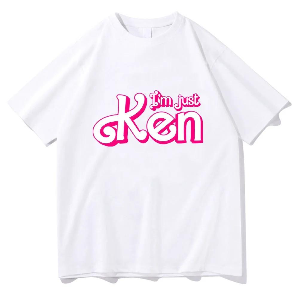 I'm Just Ken RyanGosling T-shir for Spring Round Neck Tee-shirt Graphic Printing Cotton Tshirt Ropa Hombre Comfortable Clothing XS weiß