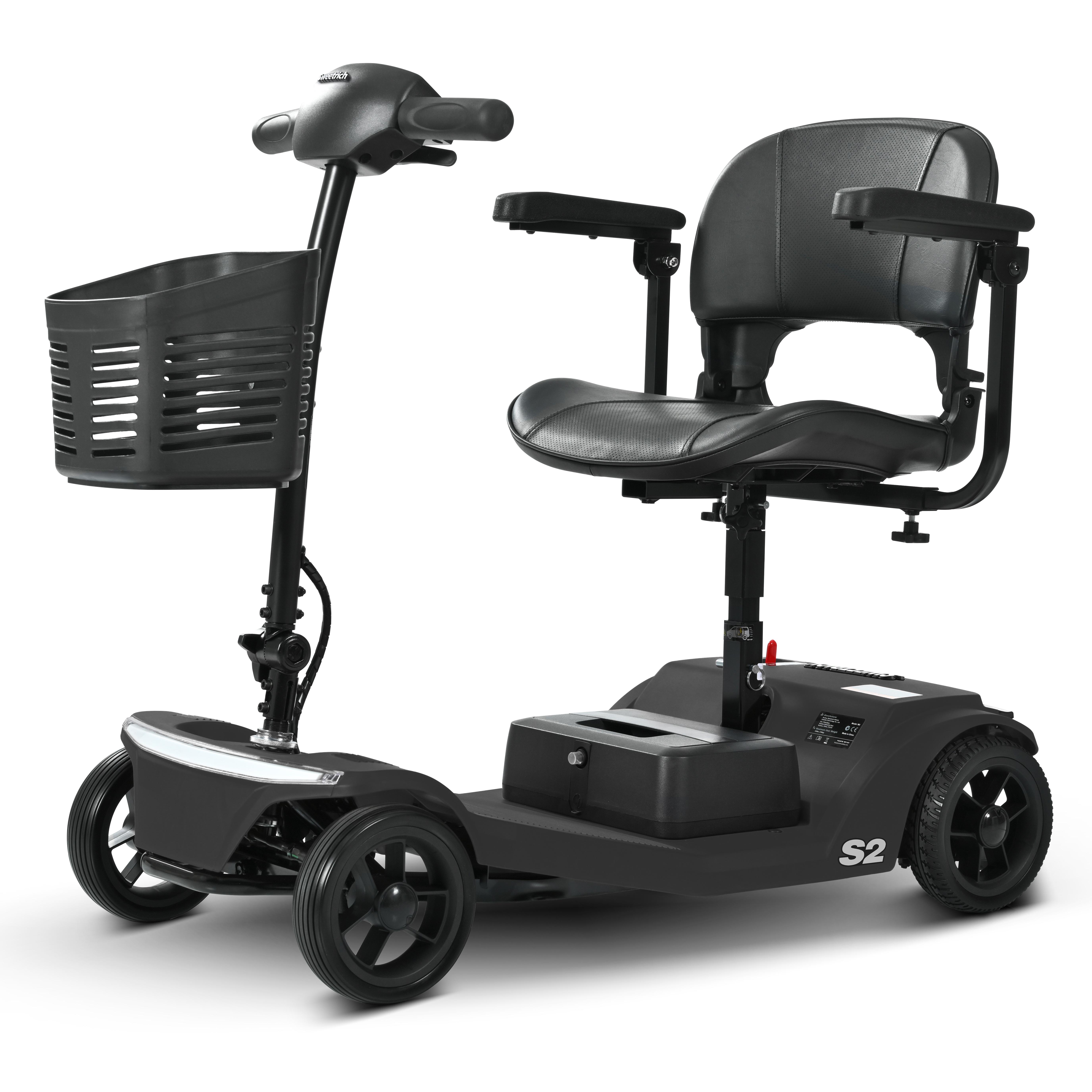 Elektroroller Sweetrich S2 250W Motor Höchstgeschwindigkeit 6 km/h Geeignet für Senioren/Behinderte 24V 12AH Maximale Reichweite 15 km Zuladung 136 kg 24V 12AH schwarz