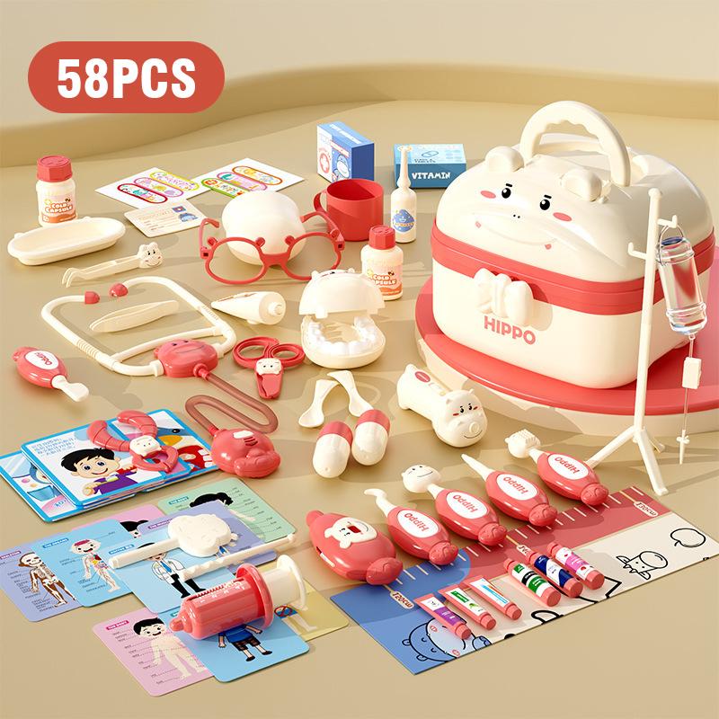 Süßes Arztkoffer-Spielzeug Pädagogisches Rollenspiel Spielzeug zum Nachspielen Kinder Spielzeug Arzt-Spielset Für Kinder Mädchen Jungen Kindertagsgeschenke