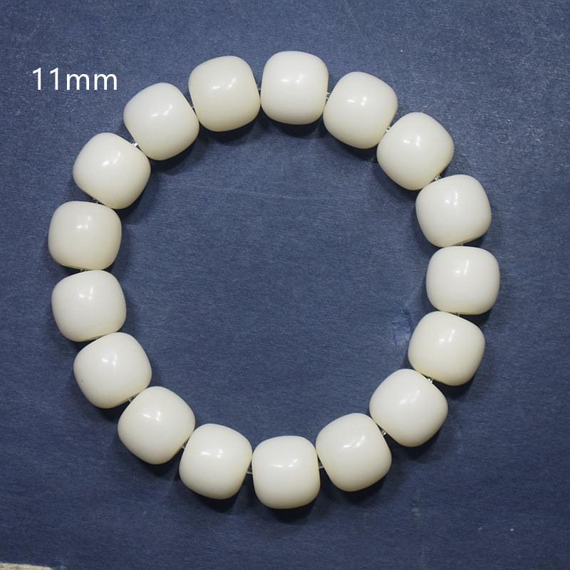 Natürliche weiße Jade Bodhi Old Bucket Bead Hand String Bodhi Son Buddha Bead Lucky Hand String