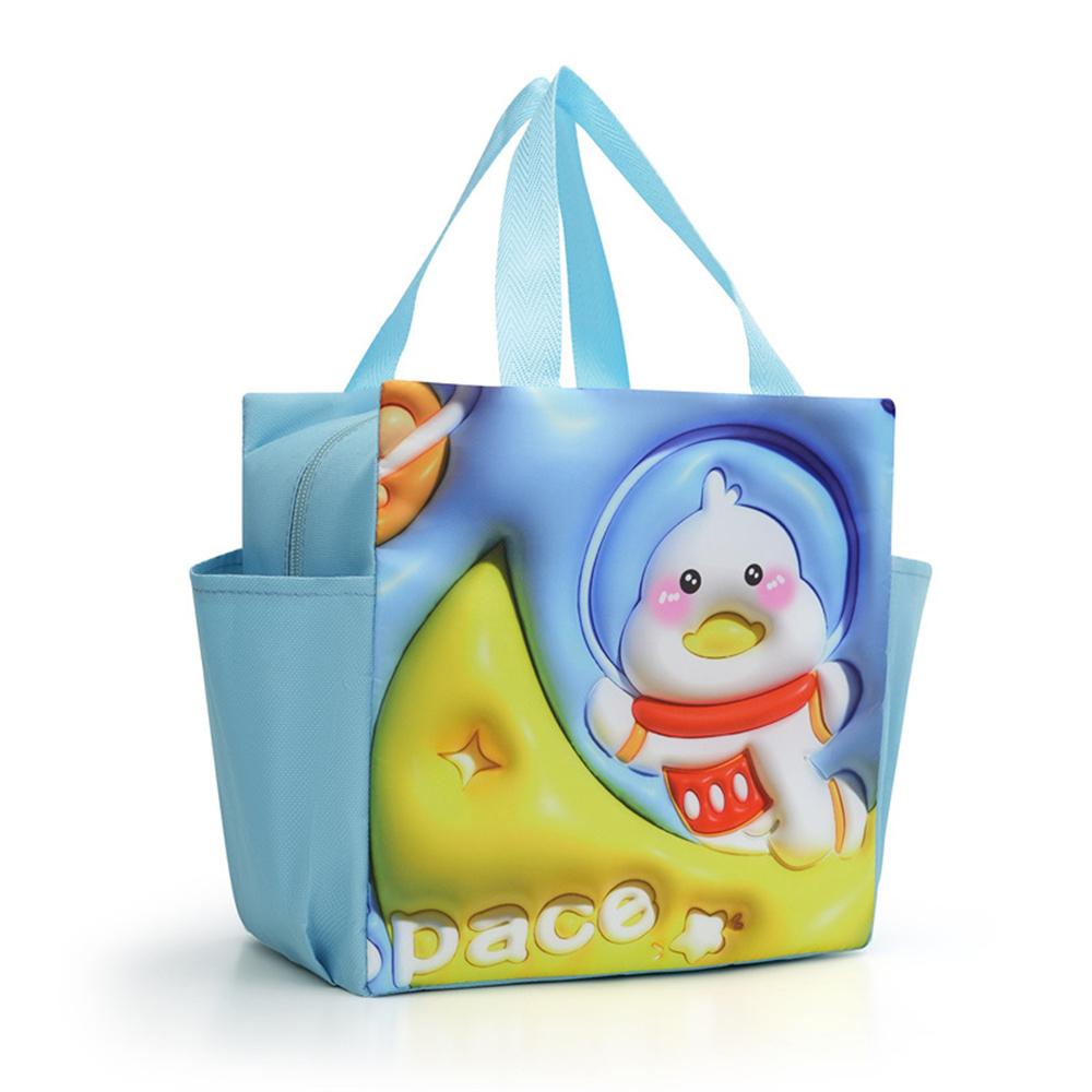 Niedliche Lunchtasche mit 3D-Druck und Cartoon-Motiv, isolierte Thermo-Lunchbox für Lebensmittel, tragbare Lunchbox, funktionelle Lebensmittel, Picknick-Lunchtaschen für Frauen und Kinder
