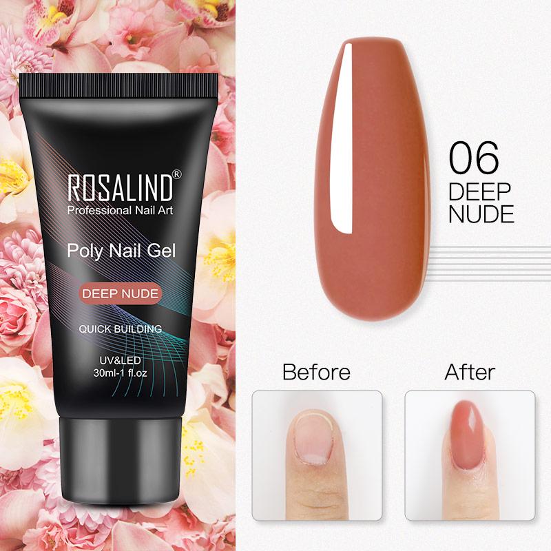 ROSALIND 30ML Poly-Nagelgel-Verlängerung Soak-off-Lack Nail Art LED-Lack