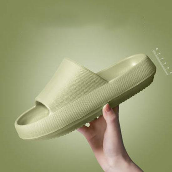 Sommer Frauen Hausschuhe 3,5 cm Dicke Plattform Indoor Bad Pantoffel Weiche EVA Anti-rutsch Hause Hausschuhe Slides Sandalen 36/37 grün