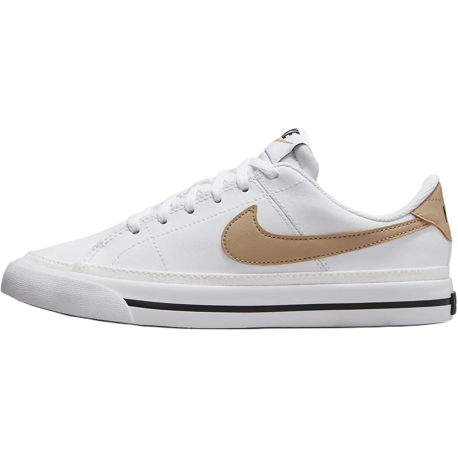 Nike Court Legacy GS Weiß Hanf Kinder Sneaker Schwarz DA5380-126 37.5