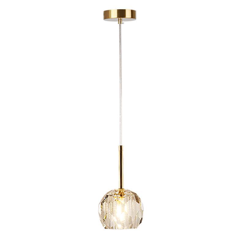 Schlafzimmer Nacht Kronleuchter Kristall Licht Esszimmer Wohnzimmer Bar Nordic Post-moderne Kleine Kronleuchter Moderne Licht 1 headlight gold