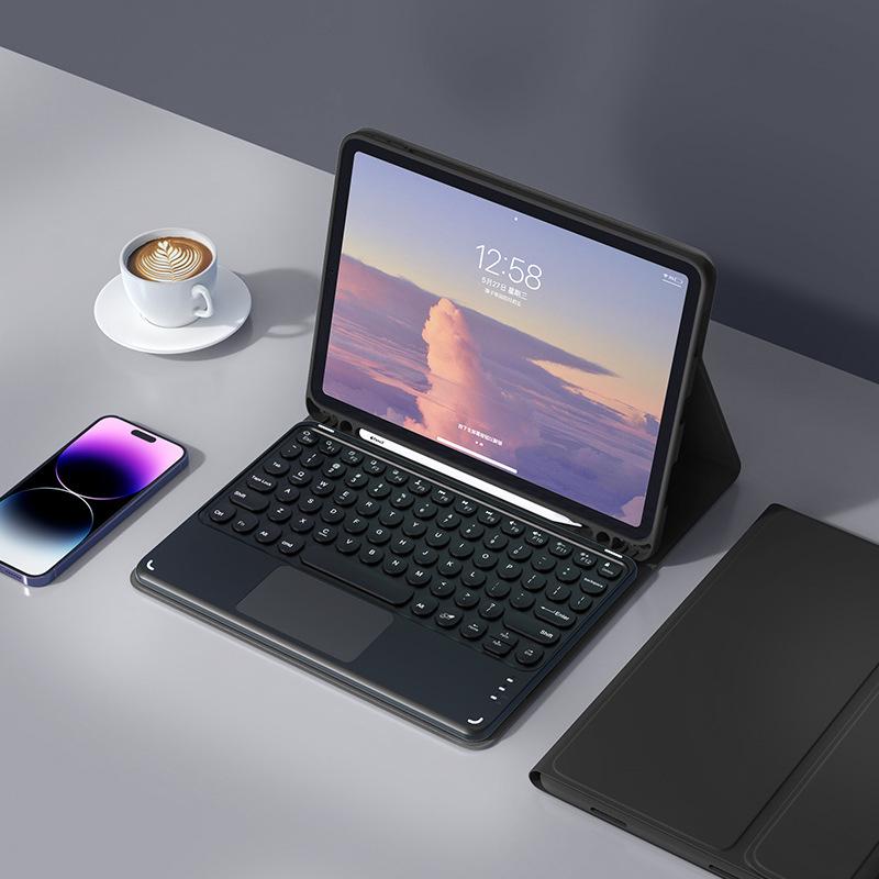 Xiaomi Tablet Hülle mit Bluetooth-Tastatur & Stifthalter - Kompatibel mit 5/6/7 Pro Xiaomi Tablet 5/5Pro 11 inch