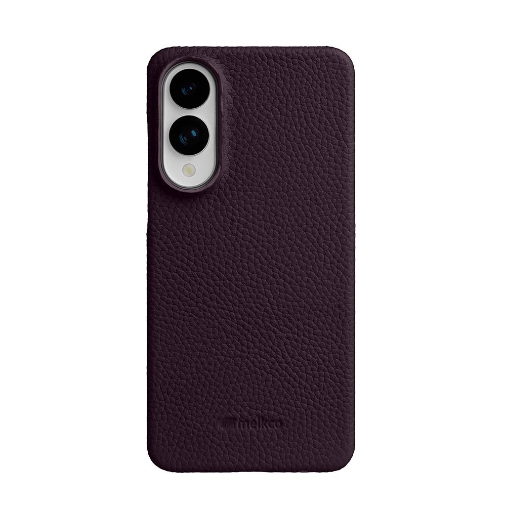 Melkco 100% Echtes Leder Case für Samsung Galaxy S25 Edge Ultra Plus Luxus Hülle Handgefertigt Echte Rindsleder Handyhüllen S25 Ultra For S25 violett